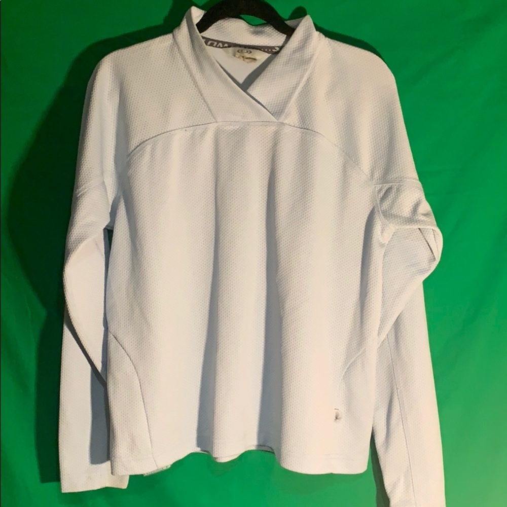 Salomon ice blue waffle knit base layer